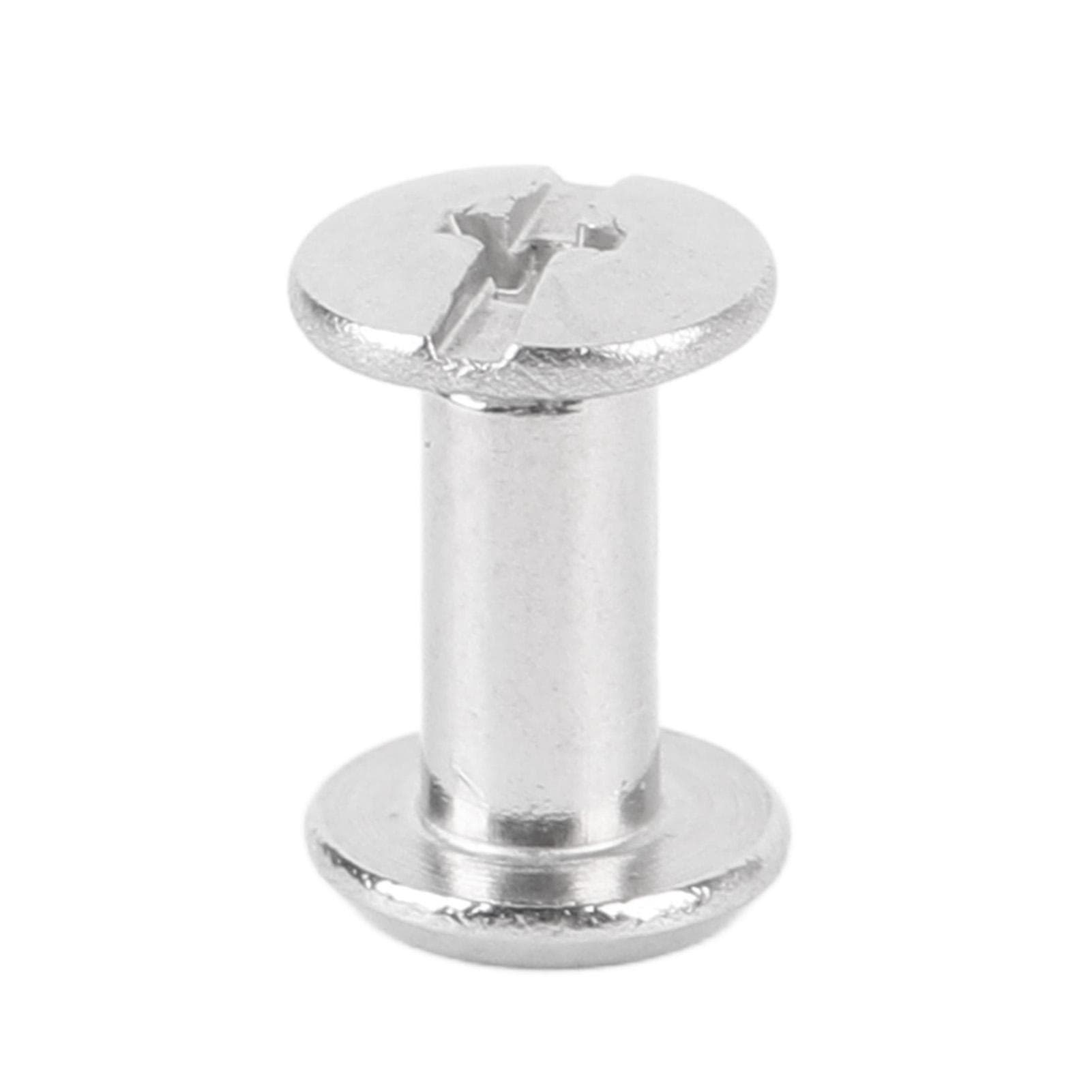 100 Sets Screw Rivet M2 Stainless Steel High Strength Round Flat Head Binding Screws 3x6x6mm/0.12x0.24x0.24in
