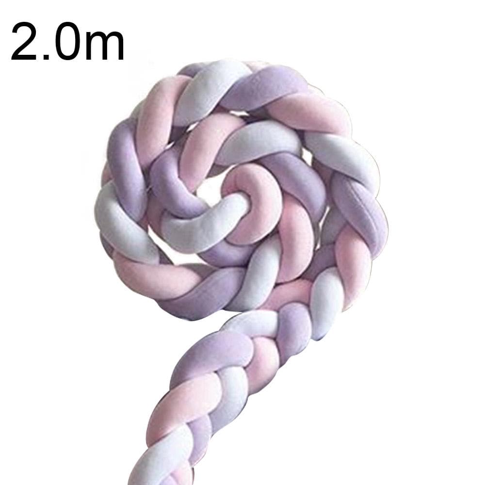 Baby Bed Bumper Crib Pad Protection Weaving Plush Baby Bedding Accessory Infant Room Decoration M200