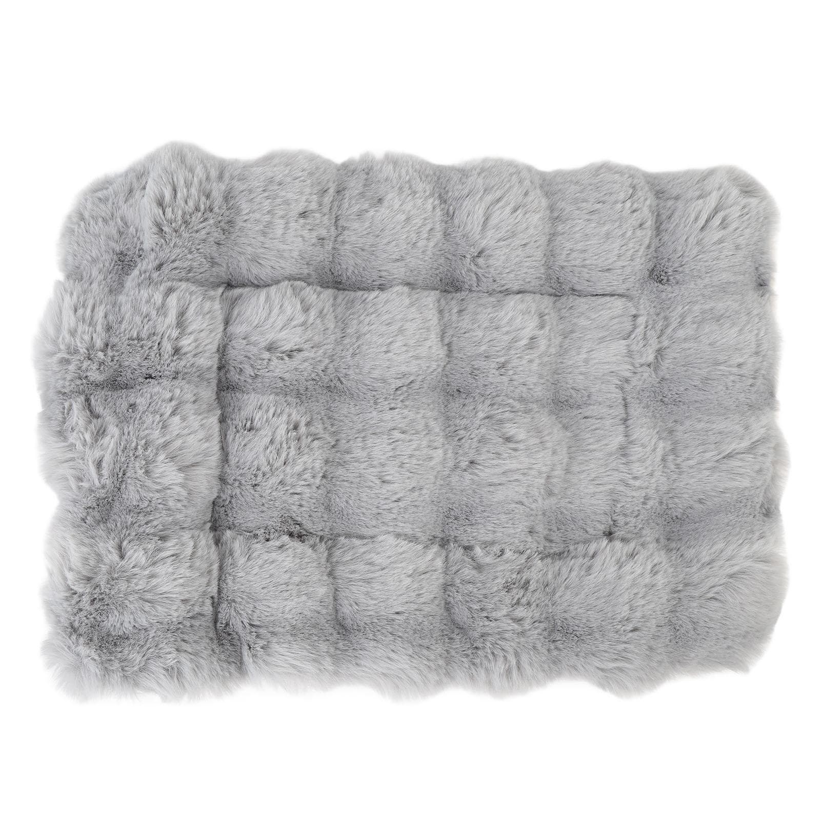 Fluffy Pet Bed Mat Ultra Soft Comfort Keep Warm Plush Dog Kennel Mat Bed Pad for Dogs Cats XL: S(for 2-4kg)