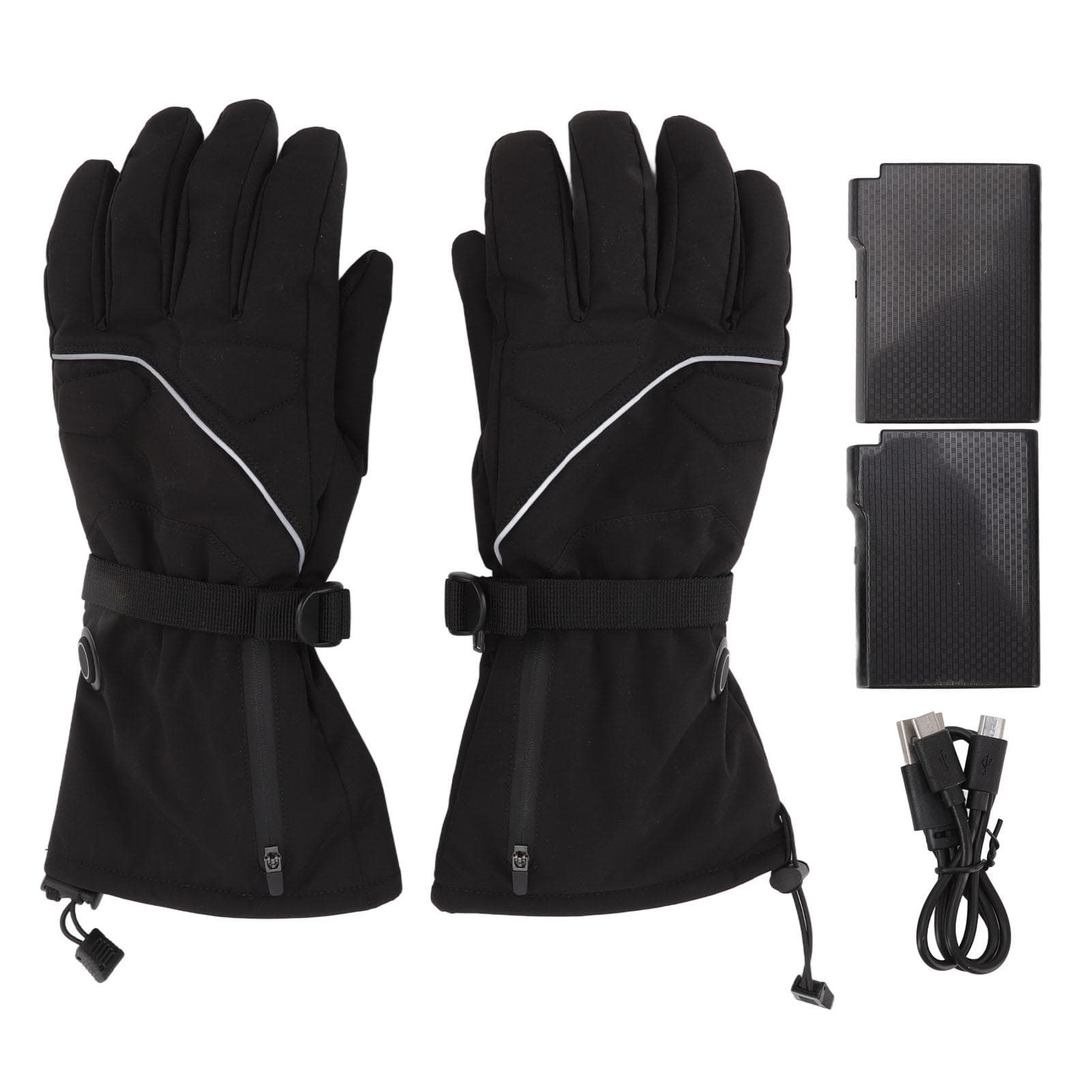 Electric Heated Gloves Battery Powered Heating Thermal Gloves Rechargeable Winter Warm Skiing XL