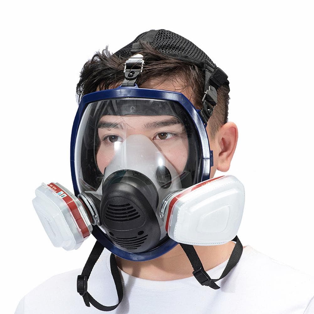Face Shield Dustproof Protective Gas Filter Box Face Shield for Painting Spraying(Face Shield 7#