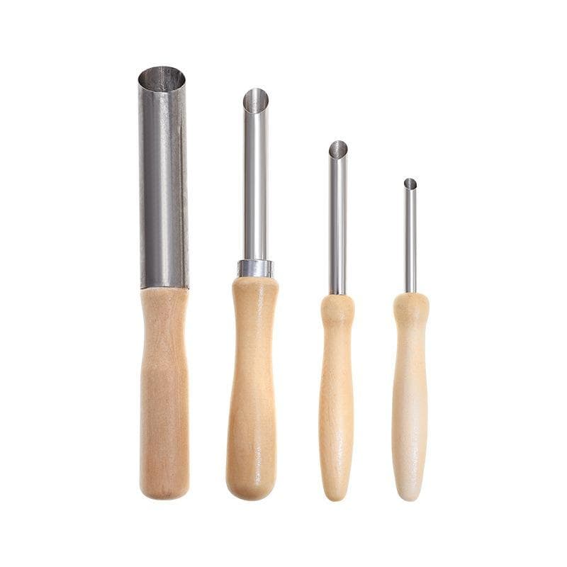 4 Pieces/set Stainless Steel Hole Puncher Carving Sculpture Modeling Pottery Cutting Punching Ceramic Polymer Clay Tools 4pcs