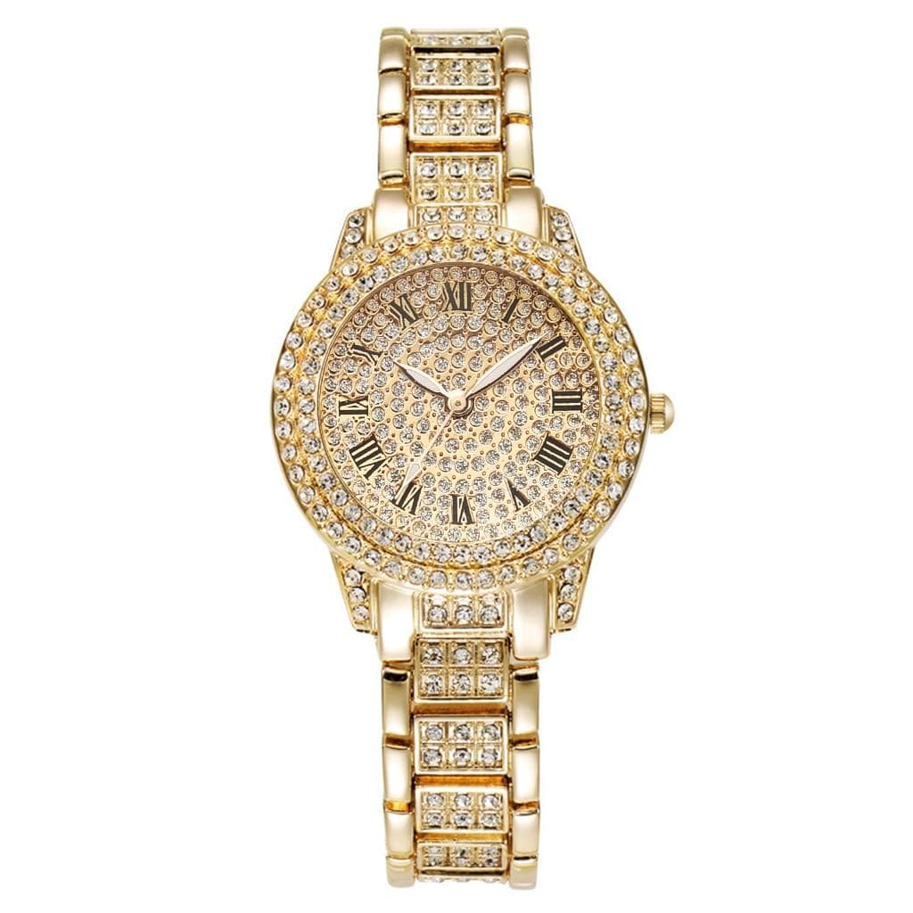 Diamond Women Watches Gold Watch Ladies Wrist Watches Luxury Brand Rhinestone Women's Bracelet Watches Female Quartz Watch