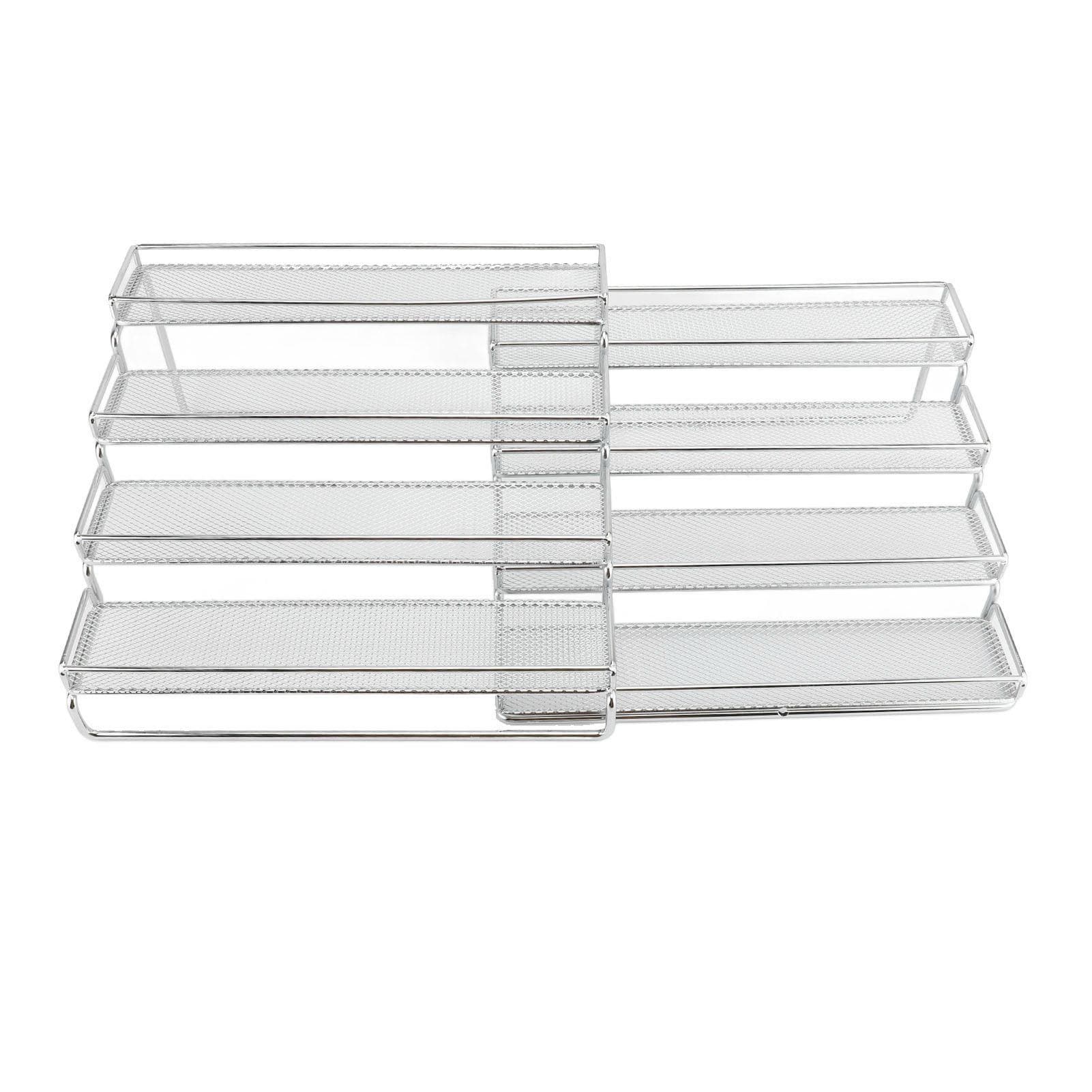 4 Tier Seasoning Rack Organizer Iron Wire Expandable Seasoning Organizer Kitchen Counter Shelves