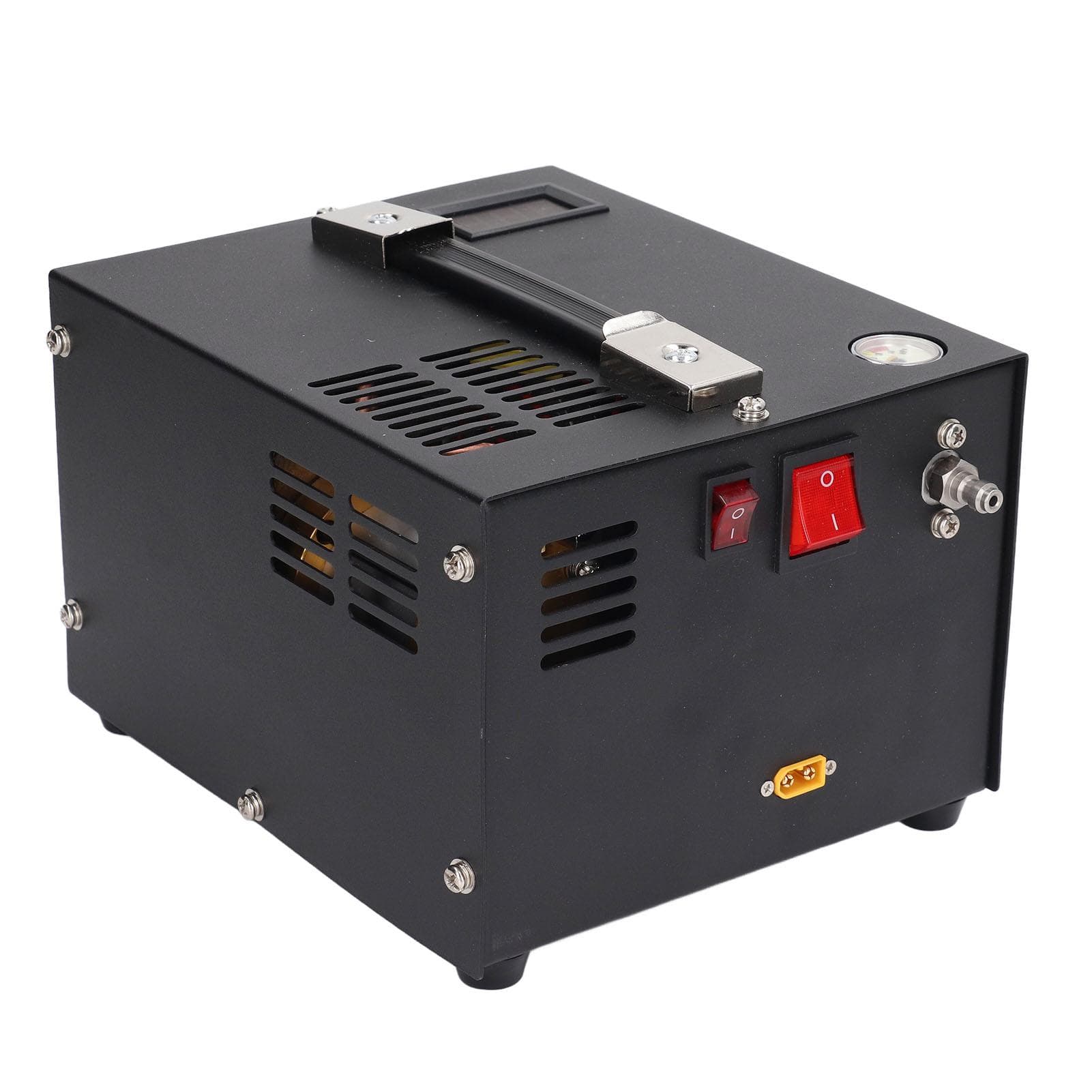 Air Compressor Portable 4500Psi 30mpa 12V High Pressure Pump Oil Water Free for Gun Paintball Tank white