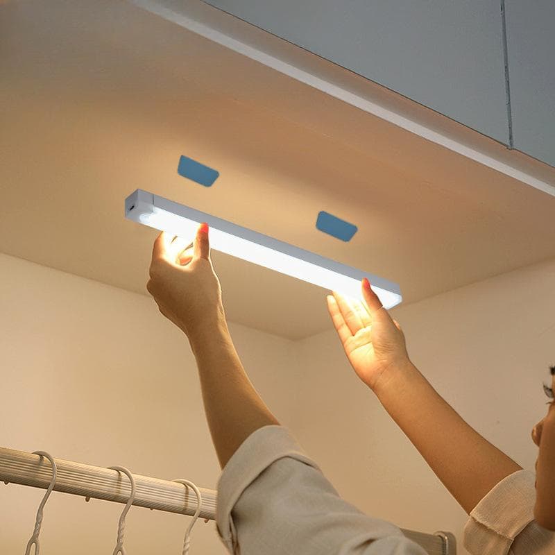 Wireless LED Night Light Motion Sensor Light Closet Night Lamp For Kitchen Bedroom Detector Light Cabinet Staircase Backlight 10cm warm white