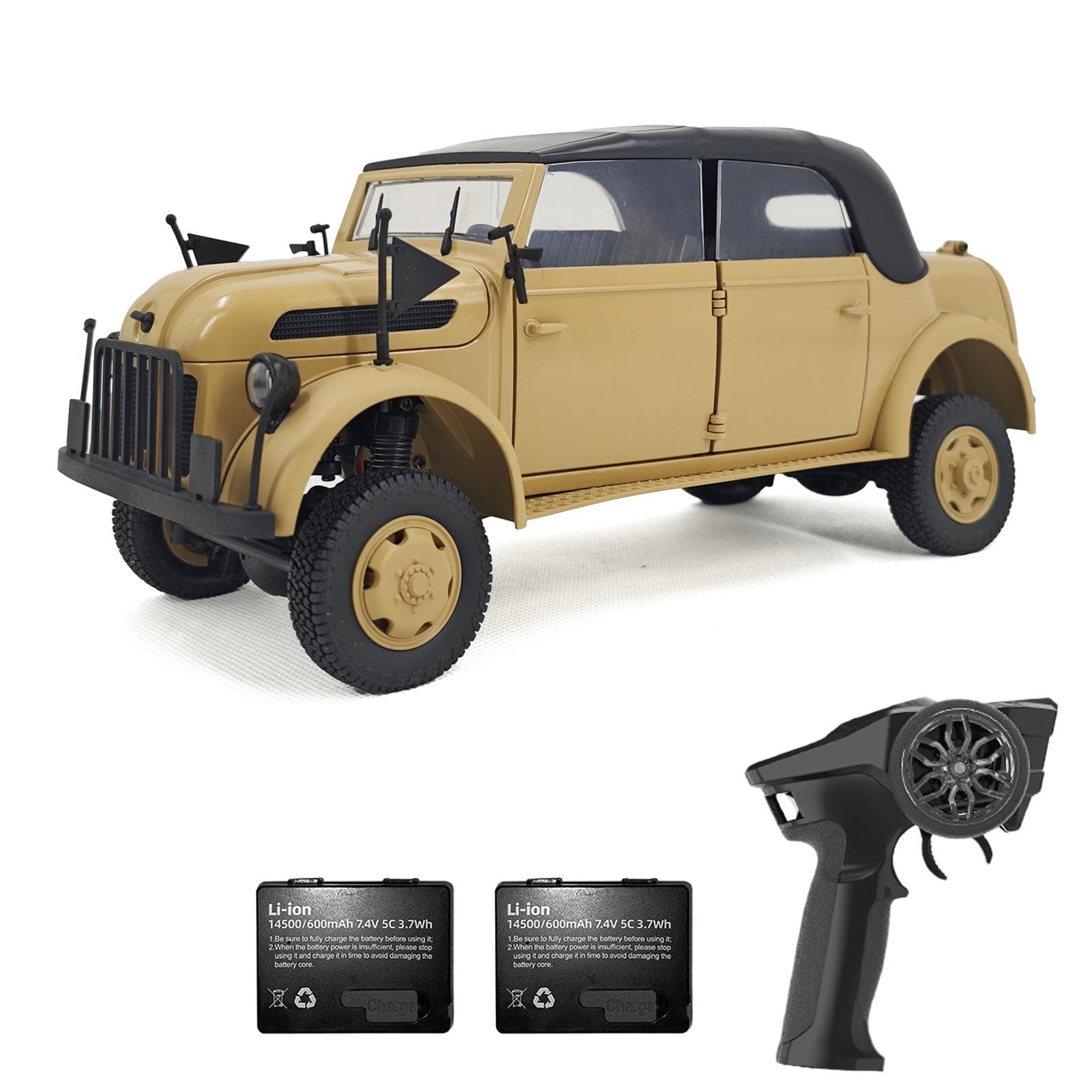 Remote Control Car 1/18 2.4GHz Full-scale Remote Control Command Vehicle Remote Control Open Car yellow standard version 2 battery