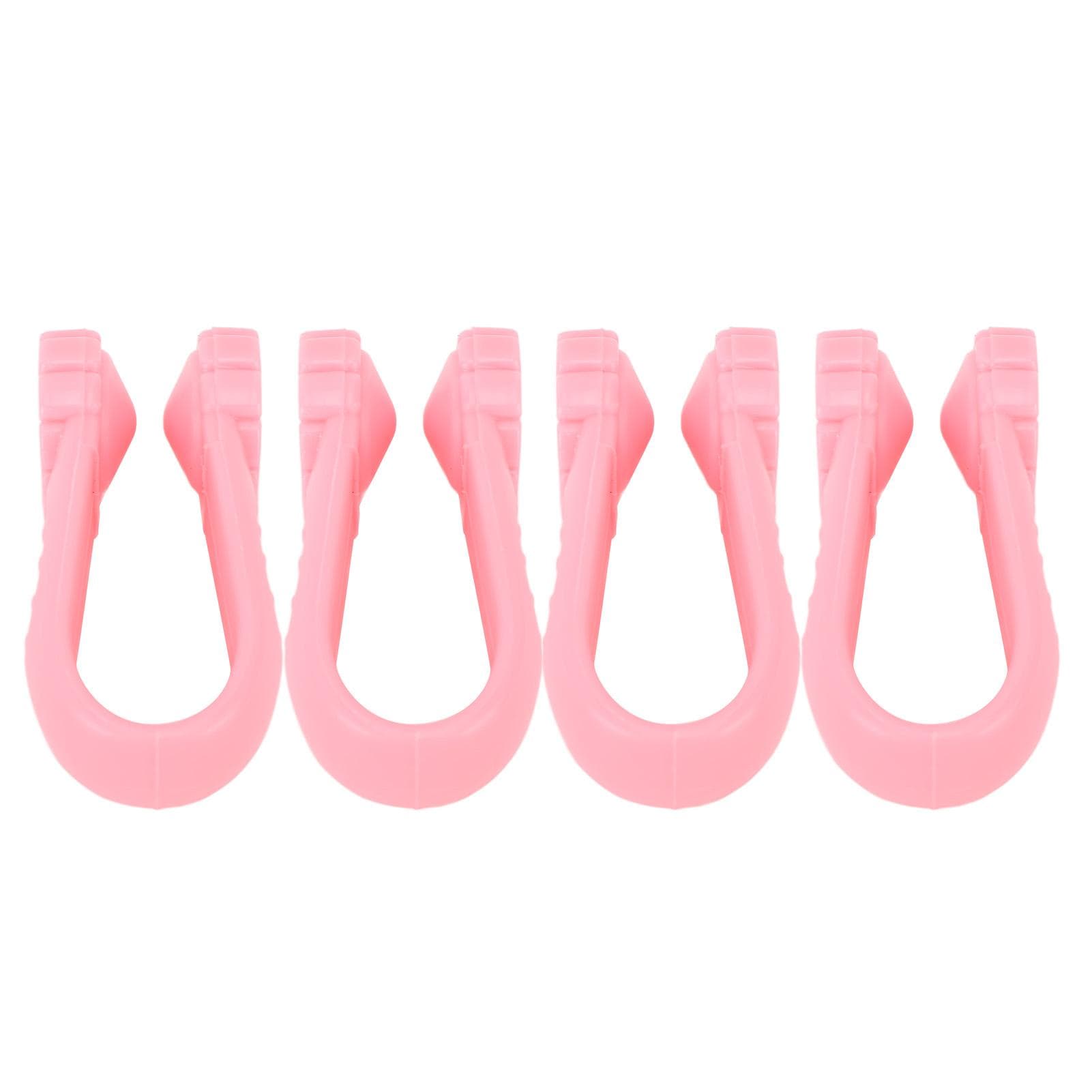4pcs Acupressure Relaxation Clip Flower Shaped Universal Wearable Hand Pressure Point Tool Pink pink