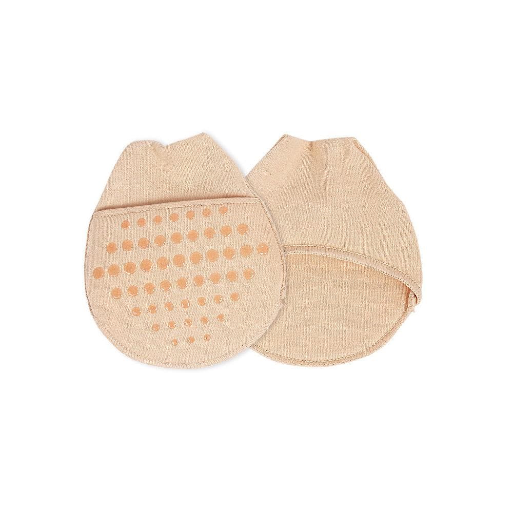 1 Pair Breathable Women's Invisible Toe Cover With Padding Toe Topper Liner Socks Non-Skid Bottom For High Heels Cushions nude