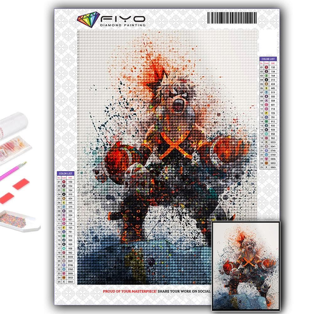 Diamond Painting Anime My Hero Academia Embroidery Cross Stitch Rhinestone Home Decor Full Round 50X70CM