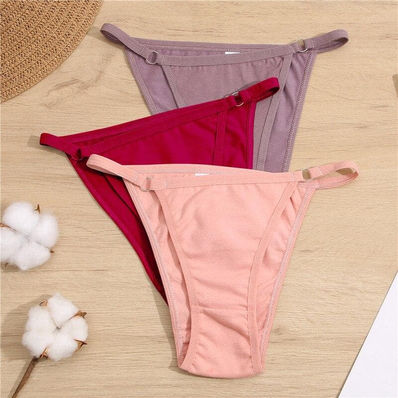 3Pcs/set Cotton Briefs Panties Women Sexy Low Waist Underwear M-2XL Ladies Cotton Underpants Soft Feamle Lingerie XXL