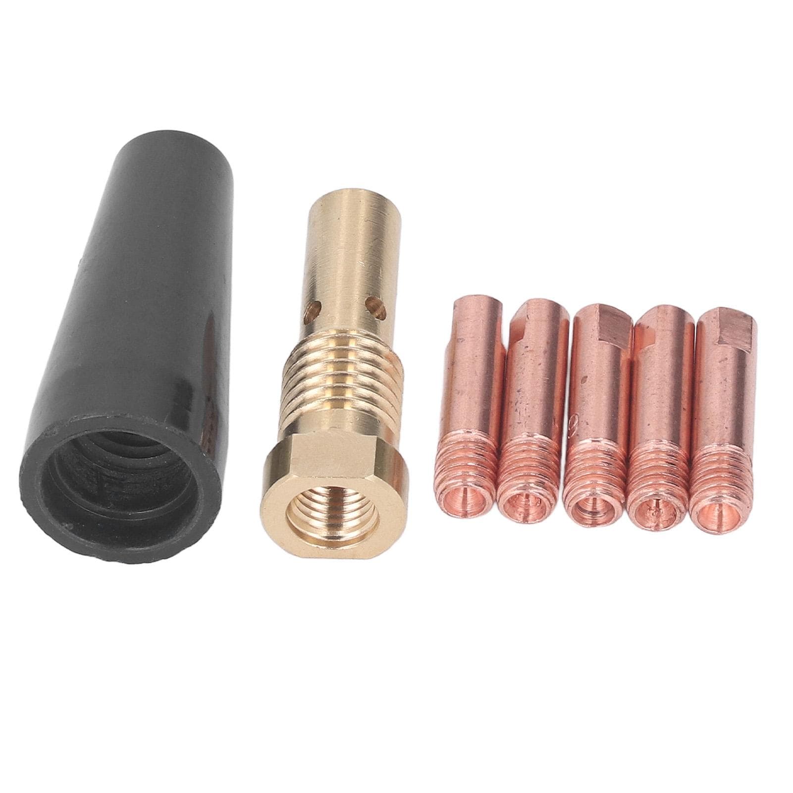 7 Pcs Set Welding Nozzle Diffuser Tip Kit Clear Thread Good Conductivity Smoothly Copper Welding