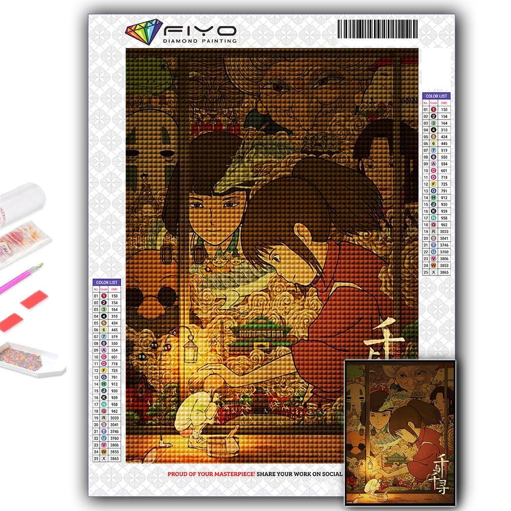 5D Diy Diamond Painting Hayao Miyazaki Anime Poster Cross Stitch Full Diamond Embroidery Mosaic Full Square 20X30CM