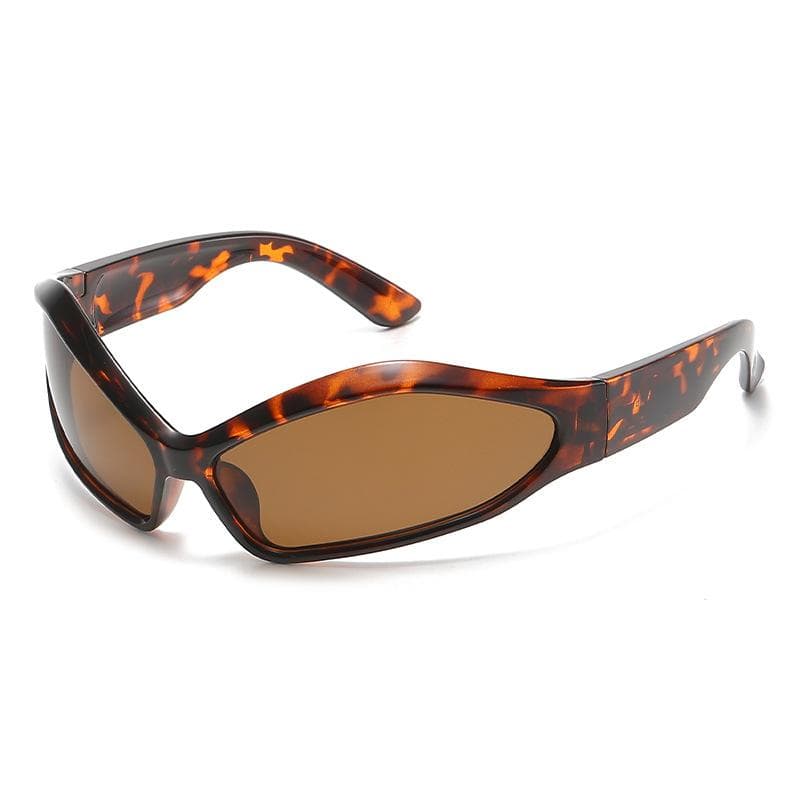 Y2K Cycling Sport Goggle Luxury Designer Sunglasses Vintage Punk Trendy Coating Lens Cool Shades for Women Men As the photo