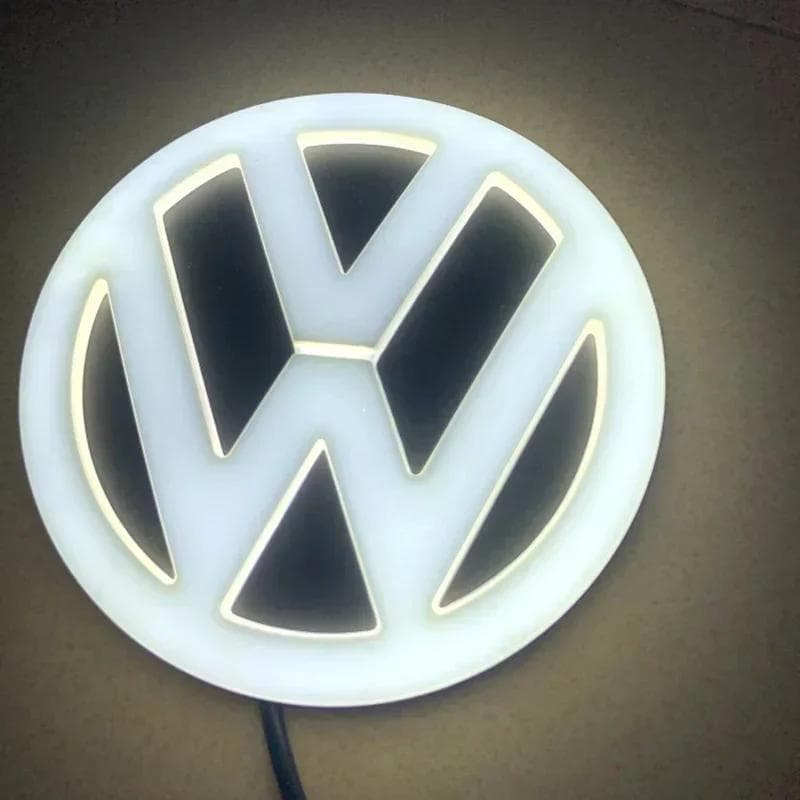 For VOLKSWAGEN 11cm LED Car Front Rear Emblem Badge Sticker For VW Polo Golf Jetta Beetle CC Tiguan Touran Passat MK7 MK5 B5 B6