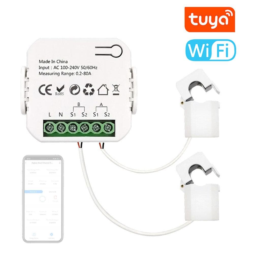 Tuya ZiGBee Intelligent Energy Meter Solar PV System Power Production Consumption Bidirectional multicolour