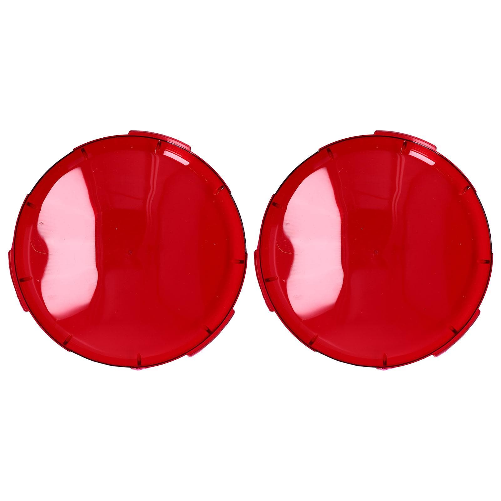 2Pcs Pool Lens Cover Plastic Red Transparent Underwater Light Lens Covers for Spa Lights 19cm