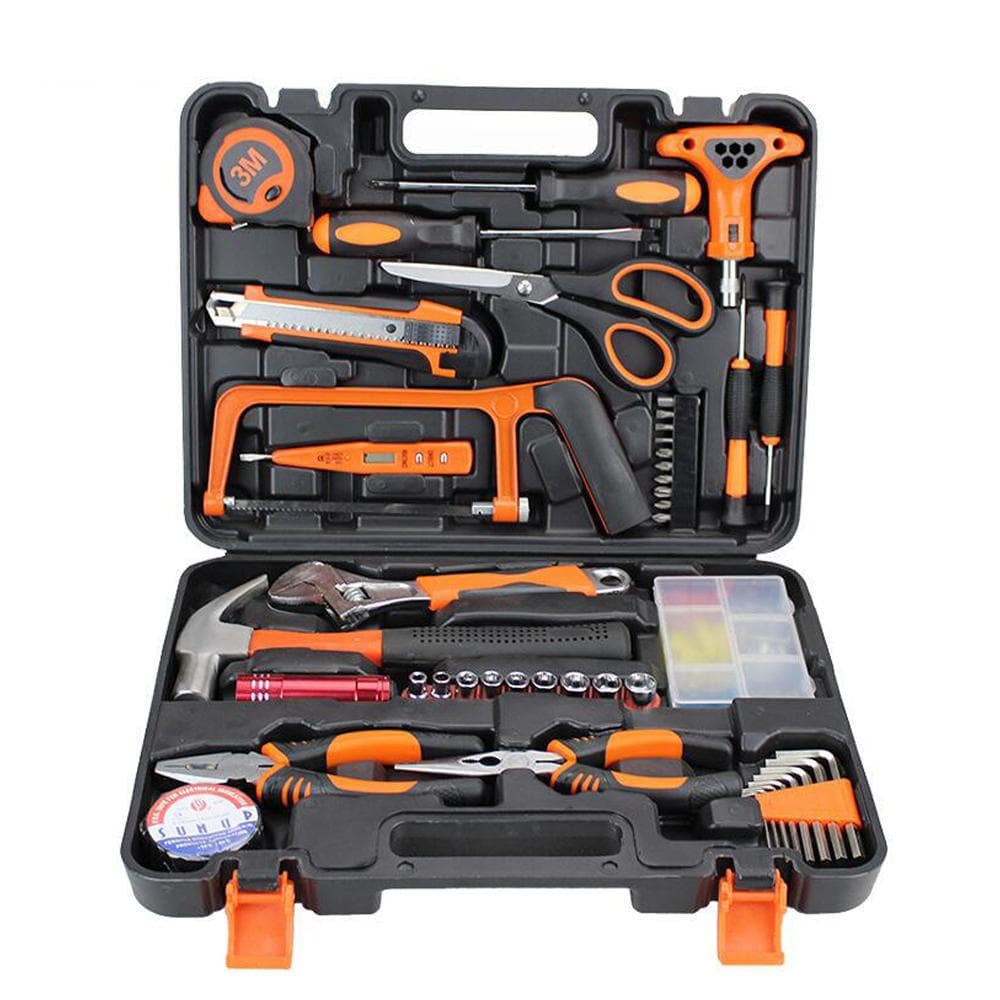 Carbon Steel Hardware Tool Set Hand Tool Set Home Repairing Toolbox Car Electrician Tool Set 45 Set 45 Piece multicolour