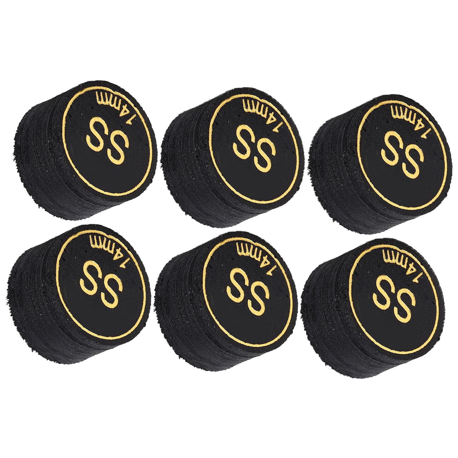 6pcs Pool Cue Tips Professional Multi Layers Billiard Pool Cue Tips Replacement for Pool Cues and