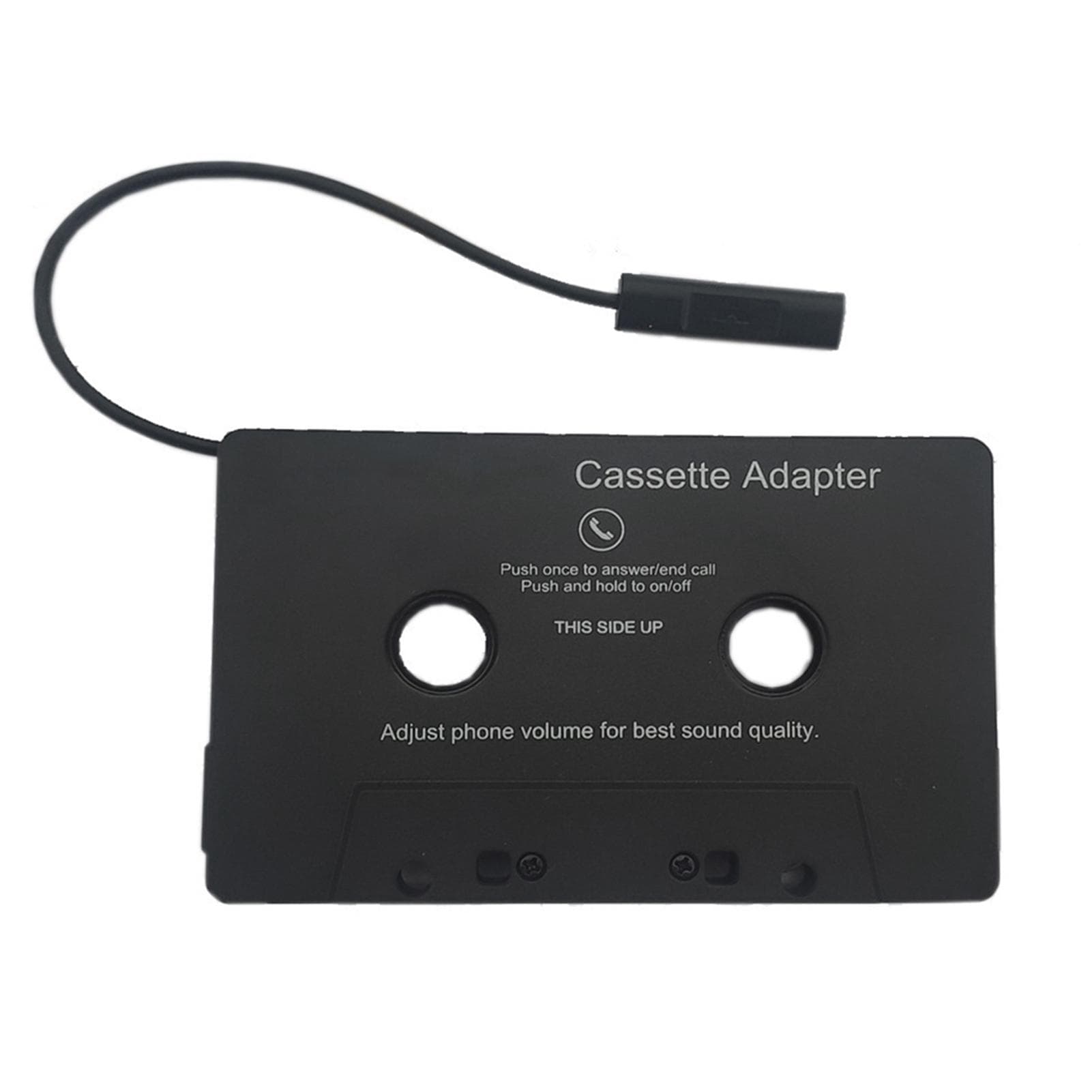 BT Cassette Adapter for Car with Stereo Audio Wireless Cassette Tape to Aux Adapter Smartphone black