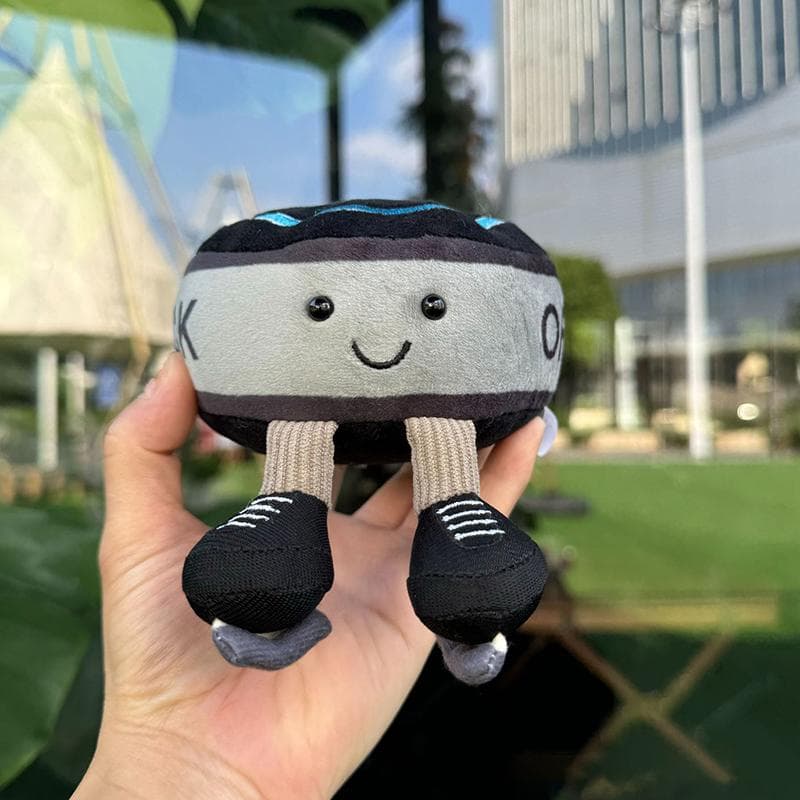 Cute Simulation Ball Series Plush Toy Keychain Cute Ice Hockey Tennis Baseball Badminton Soft Keychain Backpack Decoration Gifts
