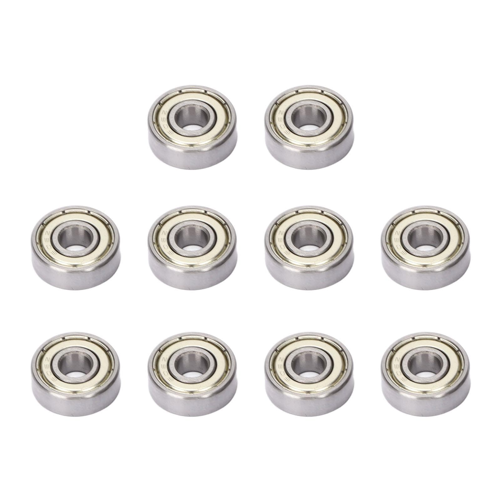 10Pcs Deep Grooves Ball Bearing Double Shield 6x17x6mm Steel Set Kit for Machine Equipment
