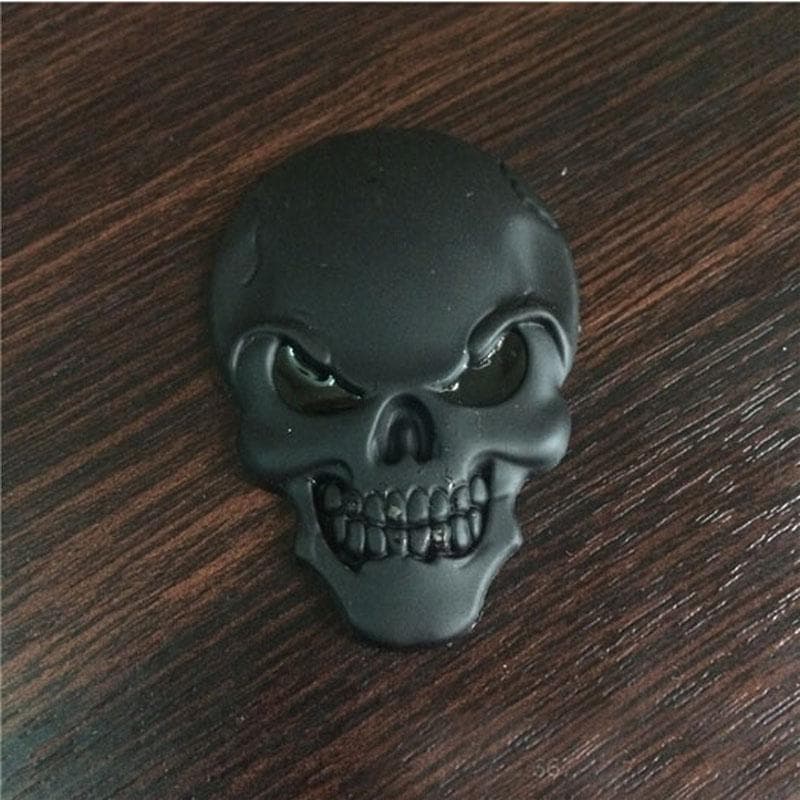 3D Metal Gold Black Color Skull Skeleton Car Motorcycle Decal Stickers Emblem Badge Car Styling Accessories black