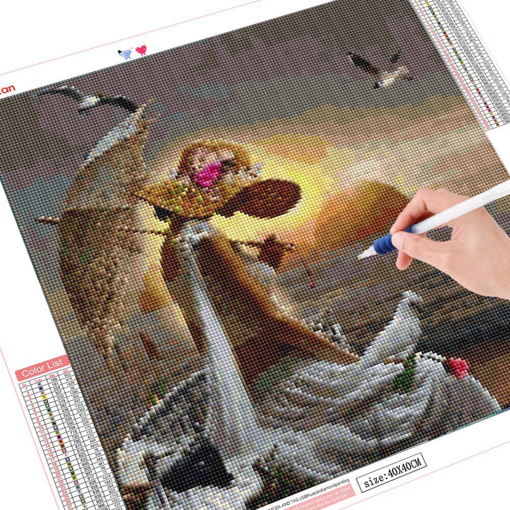 5D Diy Diamond Painting Mosaic Girl Full Kits Diamond Embroidery Sale Full Square Drill 30x30CM