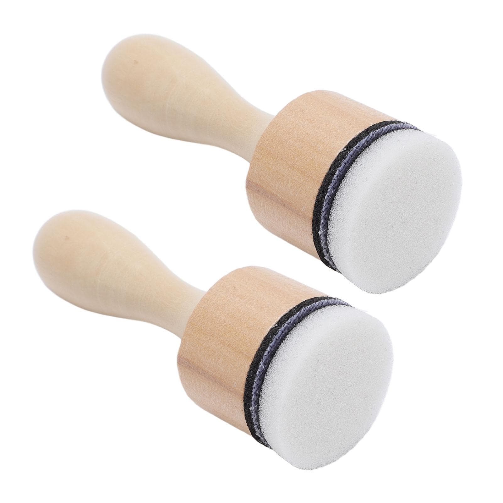 2 Set Nail Cleaning Tablet Clip Stamp Wood Handle Nail Cleaning Sheet Gripping Stamp Touchless