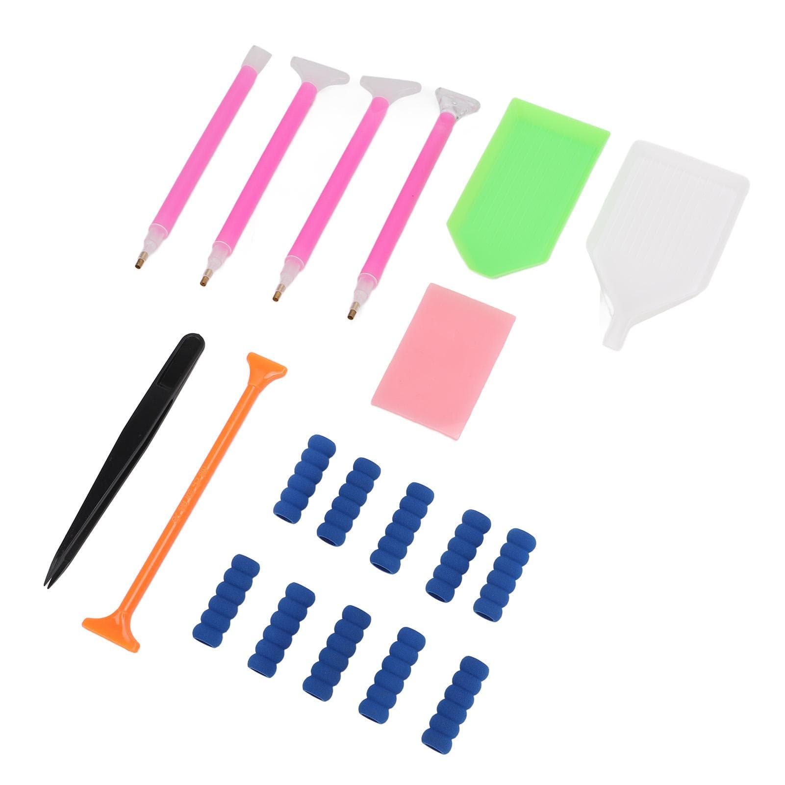 19PCS Diamond Painting Tool Set Increase Efficiency Rhinestone Painting Accessories for Beginners