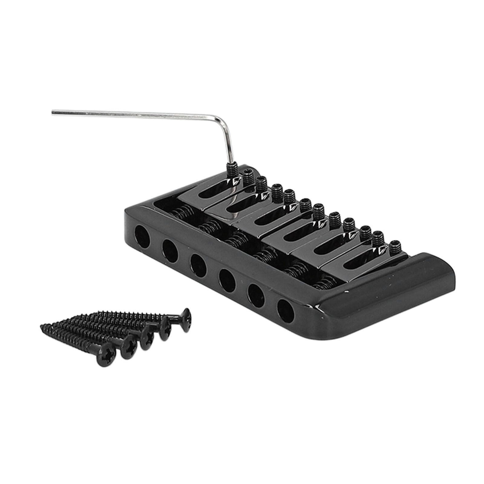 Electric Guitar Saddle Bridge Black Sturdy Durable Guitar Fixed Hardtail Saddle Bridge for
