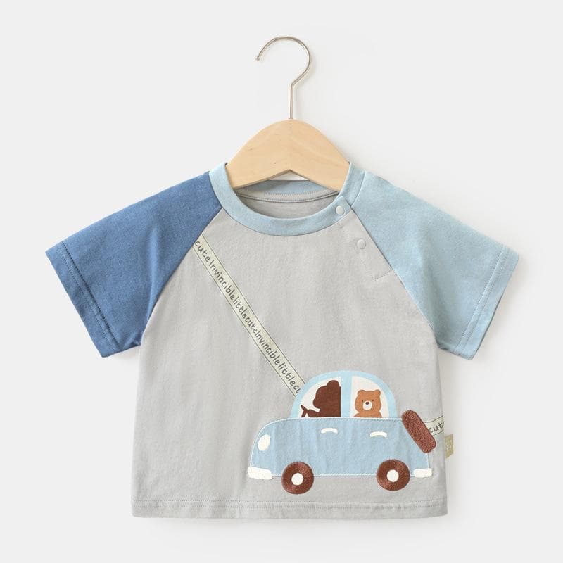 Baby Clothes Casual Short-sleeved T-shirts Summer Clothes Boys Girls Baby Children Children Summer Half-sleeved Tops 120cm