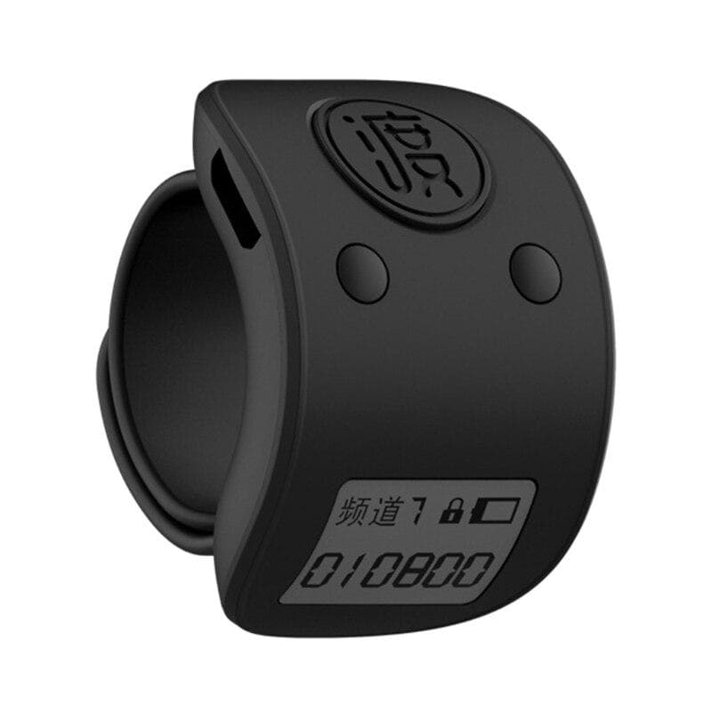 Digital Rechargeable 9 Digit Counter Buddha Beads Prayer Clicker LCD Finger Ring Hand Tally Counter black