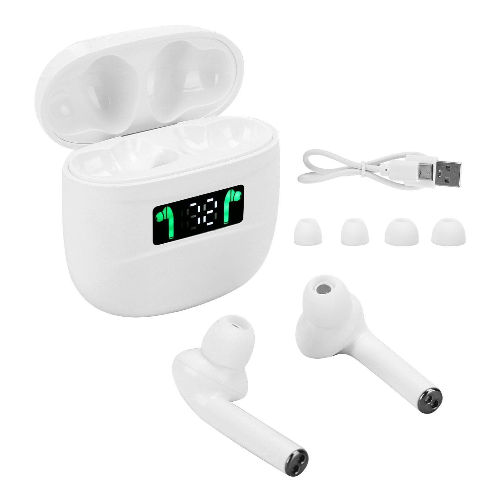True Wireless J3pro Bluetooth 5.2 Earphone with LED Digital Display DoubleAction Headset