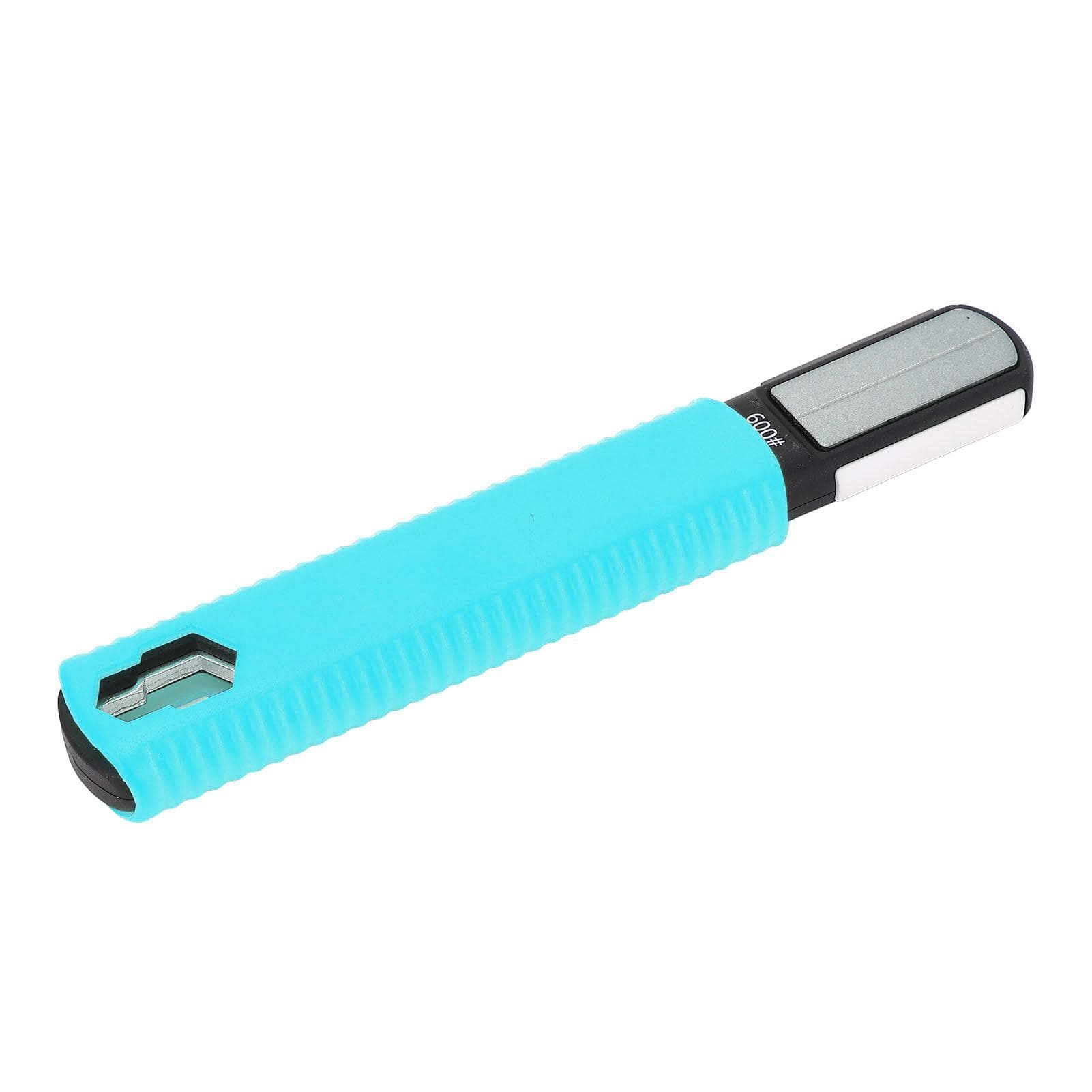 Garden Tool Blade Sharpener Blue Color Double Head Portable Hedge Shears Sharpener