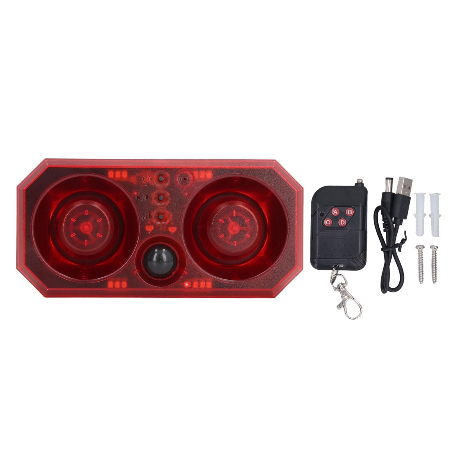 Outdoor Solar Motion Sensor Alarm Waterproof 13 Sounds Dog Barking Motion Detector Alarm Siren for