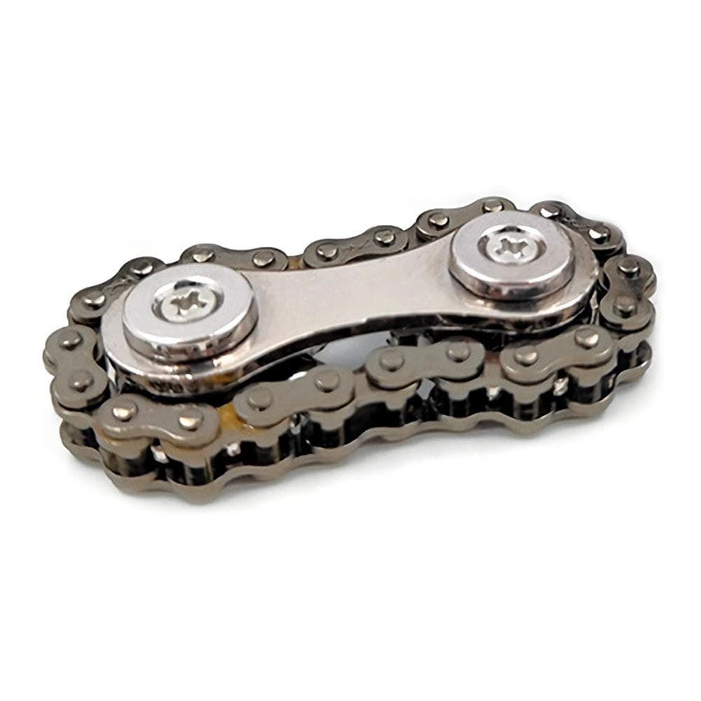 Metal Gear Bicycle Chain Decompression Fingertip Chain Gear Chain Decompression Toy black