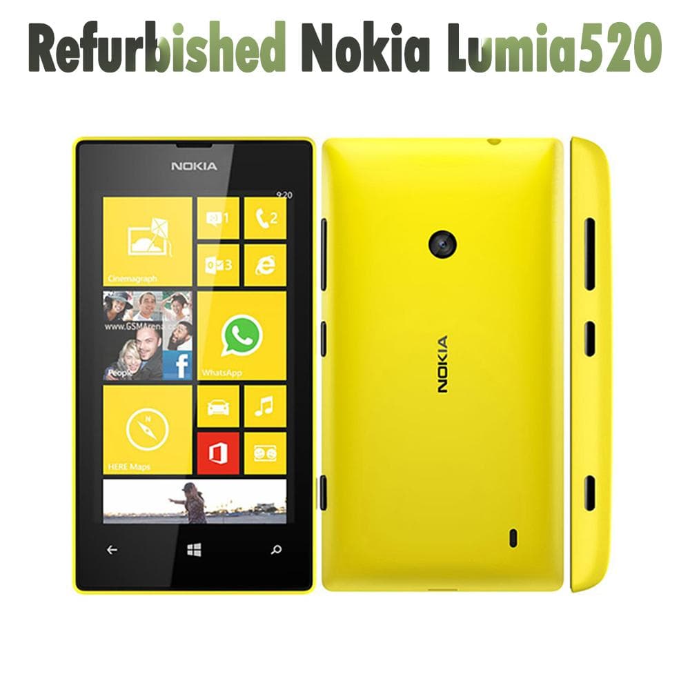 Refurbished Nokia Original Nokia Lumia 520 3G Mobile Phone With 1 SIM simple set black