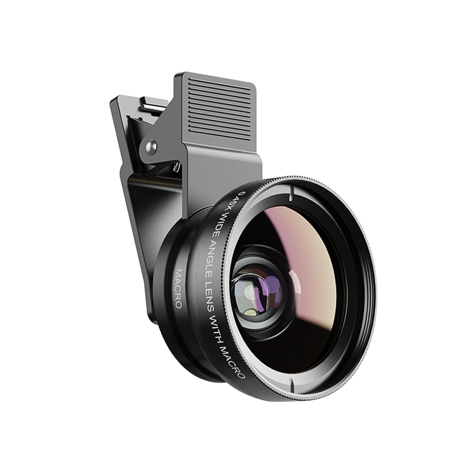 APEXEL APL-0.45WM Phone Lens Kit 0.45X Super Wide Angle & 12.5X Super Macro Lens HD Camera Lenses black