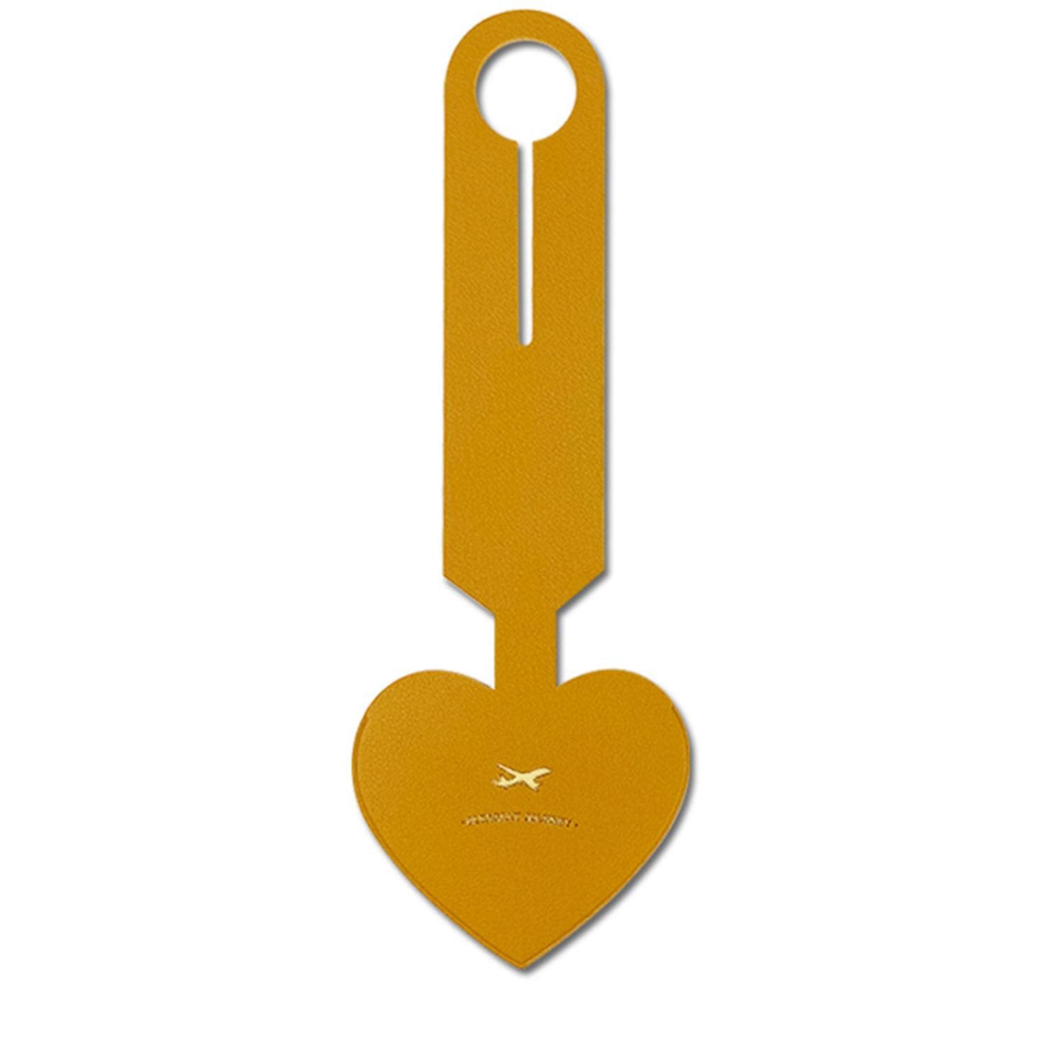 1Pcs Pu Leather Flight Holiday Travel Accessories Suitcase Bags Name ID Address Tags Solid Color Women Men Luggage Tags yellow