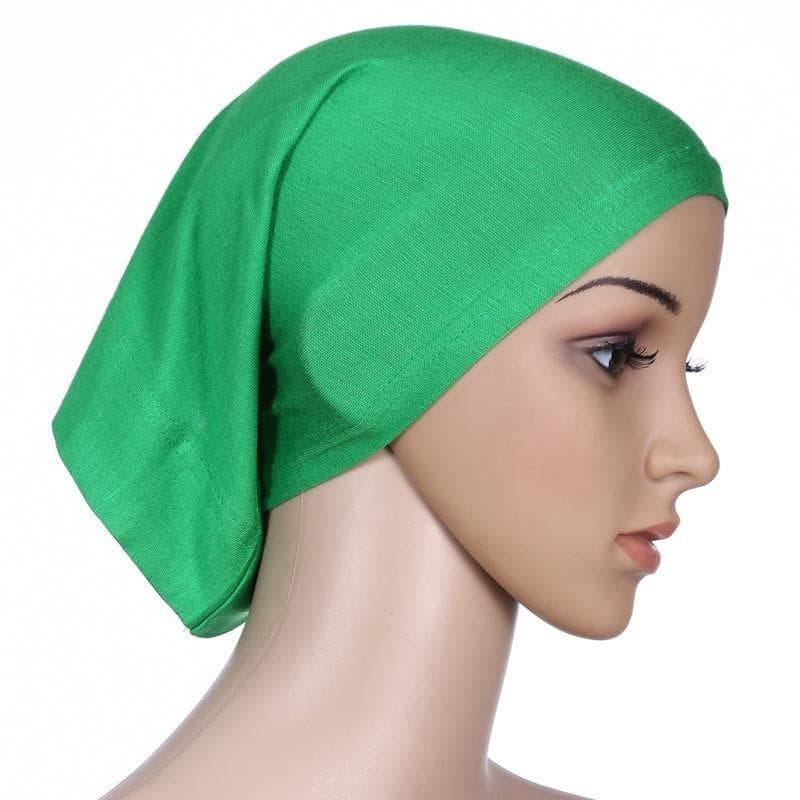 1 Pc Elastic Cloth Head Wrap Muslim Scarf Cap Women Cotton Turban Hijabs Hat 3