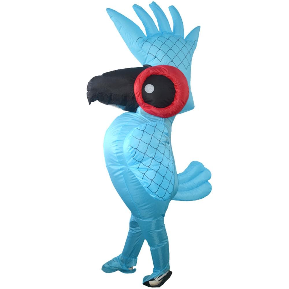 Adults Funny Parrot Inflatable Costume Props Blow Up Inflatable Fancy Dress for Halloween Cosplay