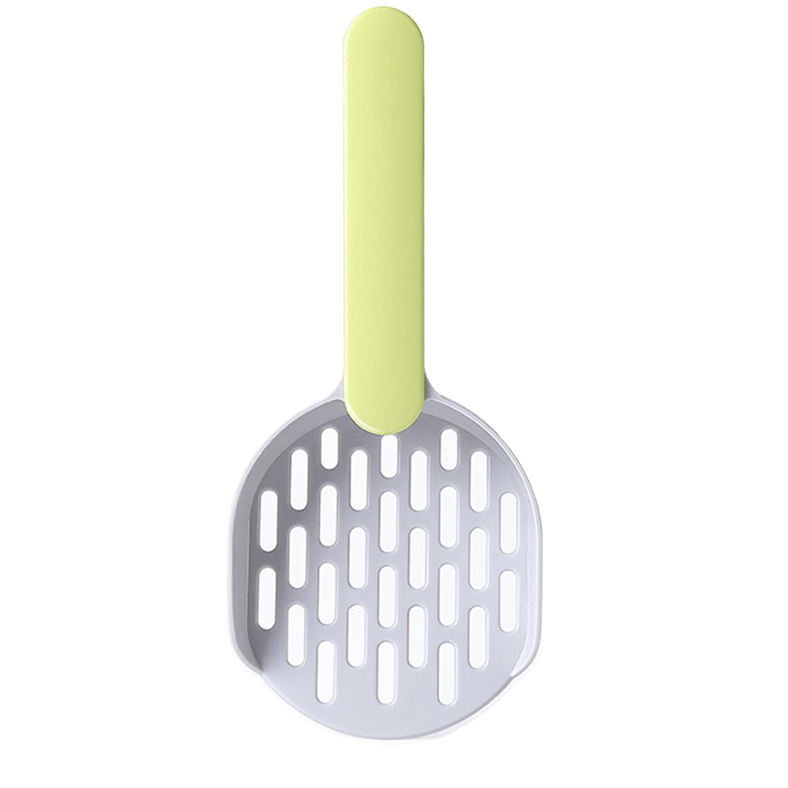 Cat Litter Scoop Smoothing Handle Sturdy Plastic Hanging Hook Easy to Clean Kitten Pooper Lifter green