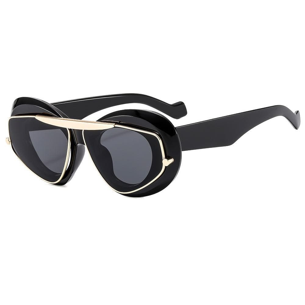 New Vintage Special Shaped Sunglasses Women Men Ellipse Sun Glasses Retro Round Oculos De Sol Eyewear MULTI