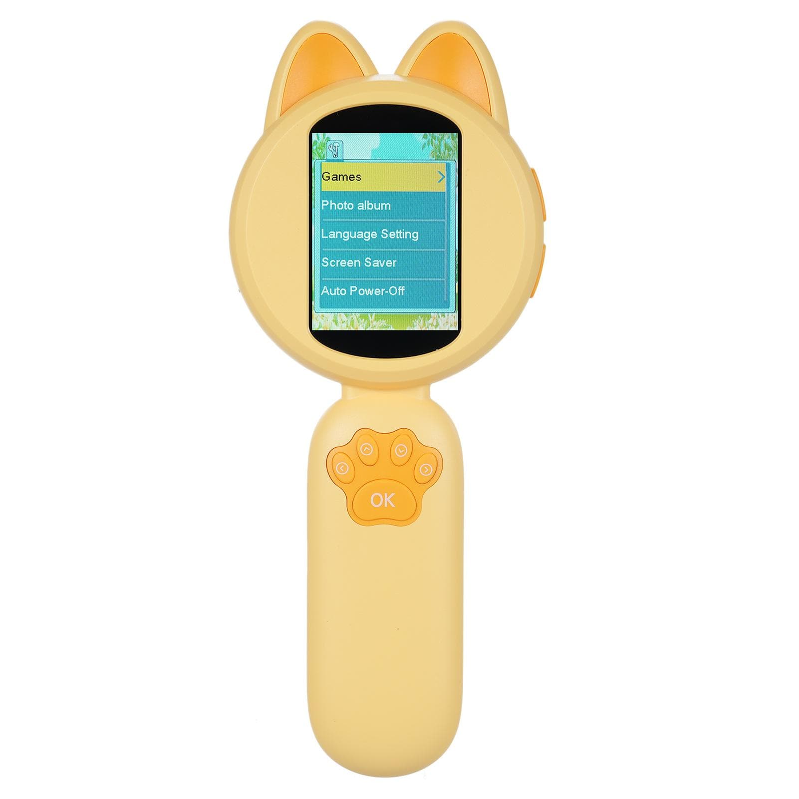 2-inch IPS Screen Children s Electronic Magnifying Glass Digital Magnifier with 8 LED Lights 4X yellow