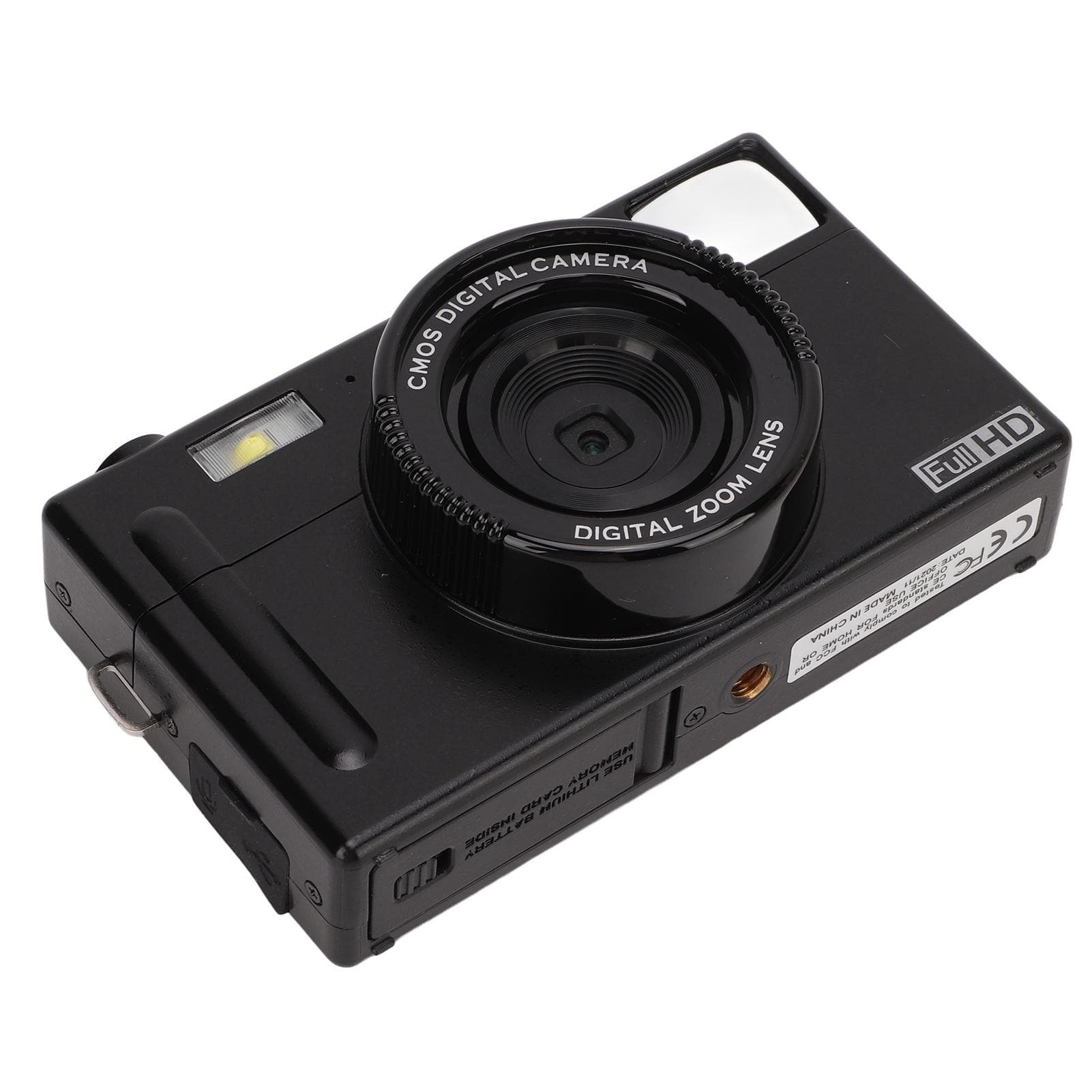 CD R1 1080P FHD Micro Single Camera Portable Mirrorless Camera 16X Digital Zoom 48MP with 3in LCD black