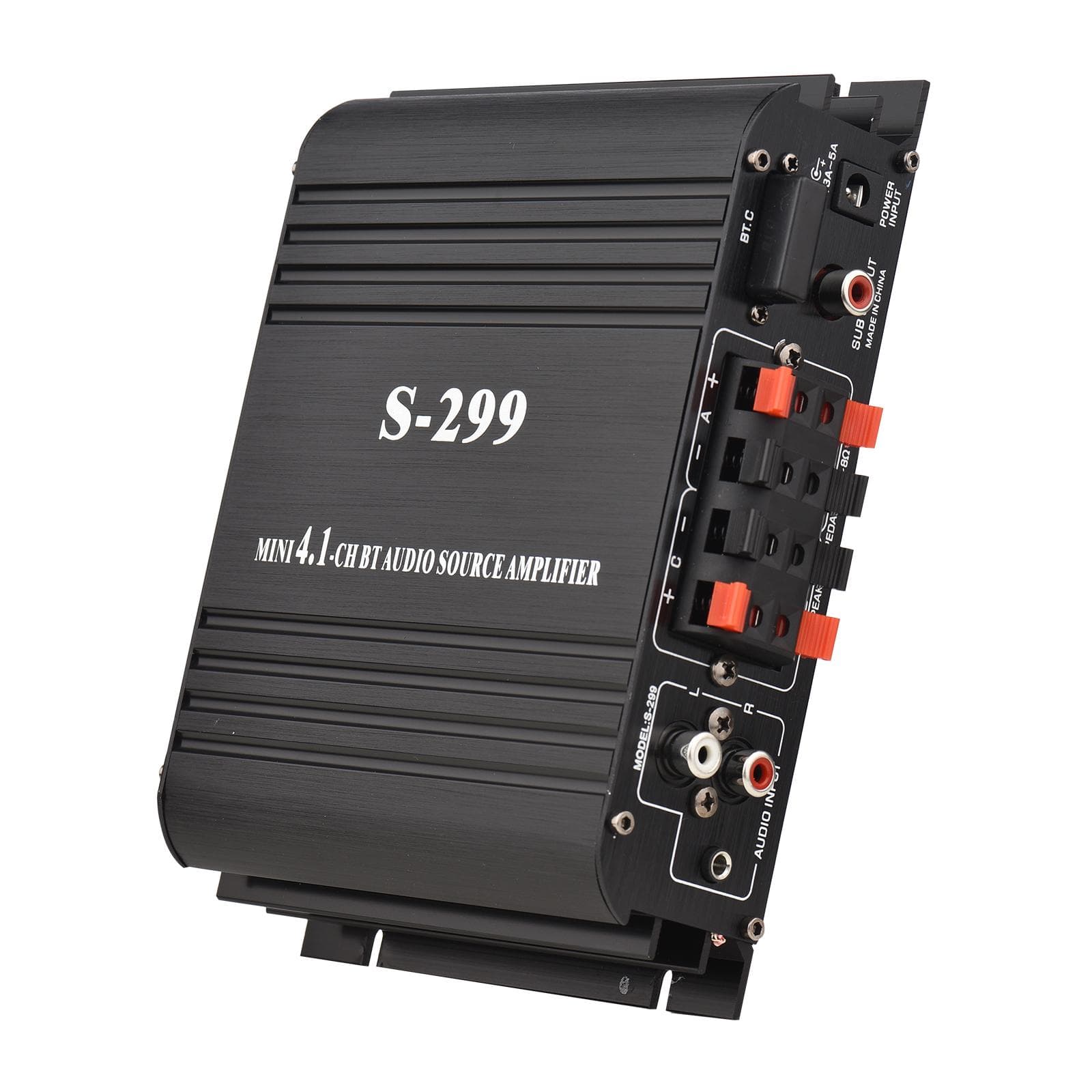 S-299 Mini 4.1 Audio Power Amplifier BT Portable Car and Home Dual-use 4*40W Remote Control Audio Amplifier EU Plug