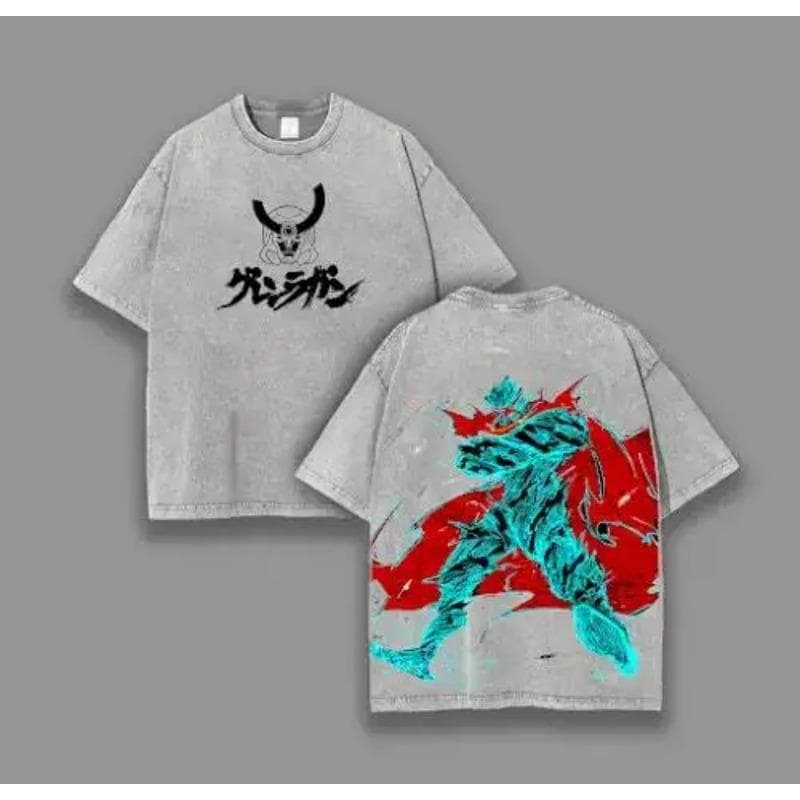 Tengen Toppa Gurren Lagann“Spiral Overdrive Protocol”Women Tshirt Washed Cotton T-shirt T Shirt Men Clothing Short Sleeve Tees XL