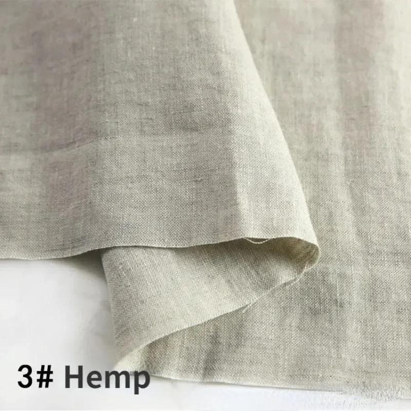 100% Pure Linen Clothing Hemp Fabric By The Meter Thin Stone Washed High-Grade Quality Linen Summer Dress Pants Ramie Cloth