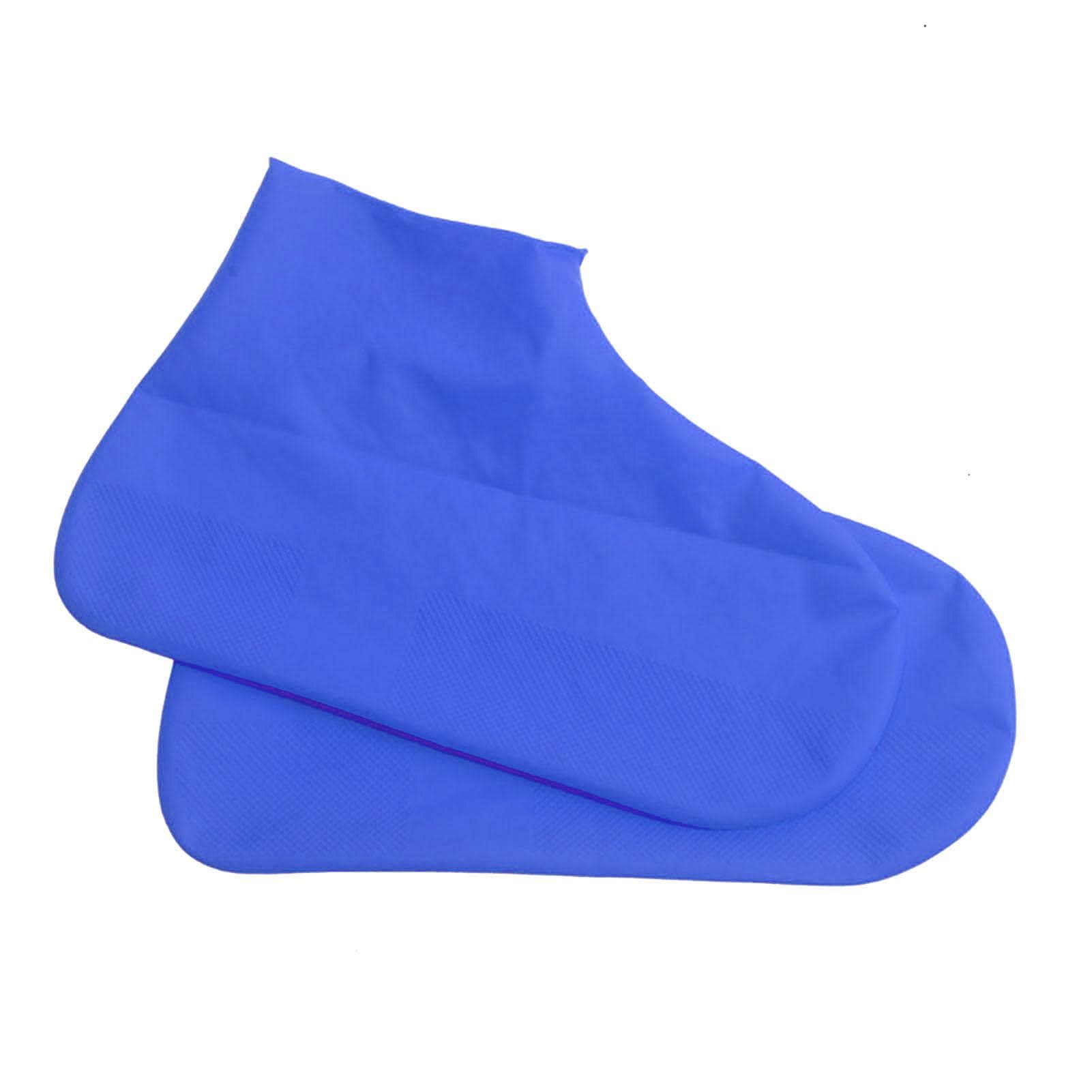 Waterproof Shoe Covers Anti Slip Lightweight Comfortable Rain Shoe Covers for Adults for Outdoor L blue